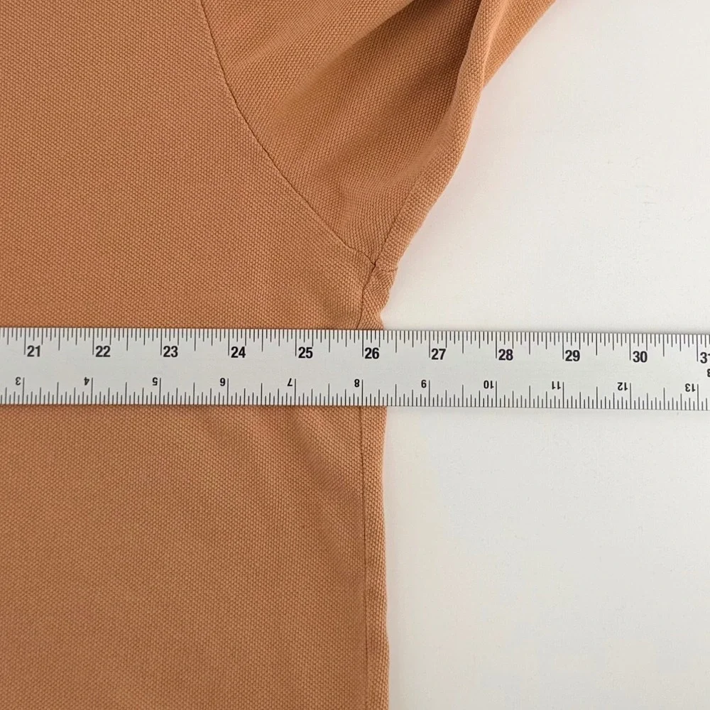 Polo Ralph Lauren Long Sleeve Polo Shirt XXL Burnt Orange Pique Cotton Pony Logo